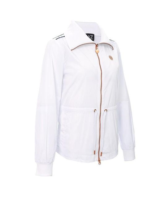 EA7 White Logo Casual Jacket