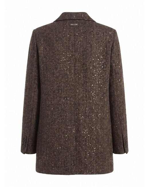 Peserico Brown Single-Breasted Blazer