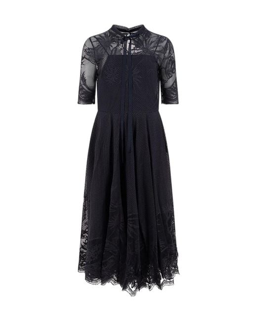 Fabiana Filippi Black Short-Sleeved Dress