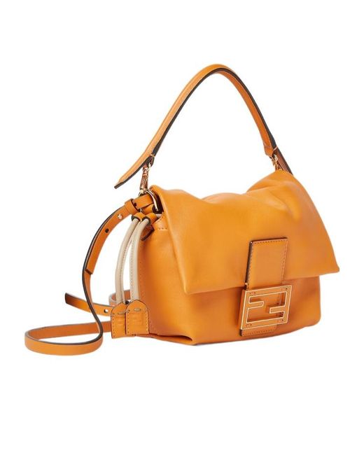Fendi Orange Dark Nappa Leather Mini-Bag