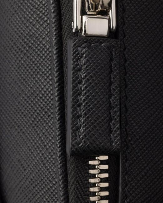 Prada Black Saffiano Leather Shoulder Bag for men