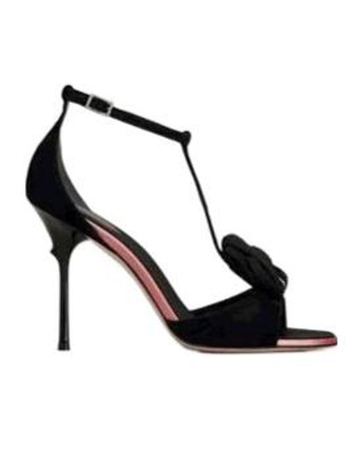 Roger Vivier Black Rose Vivier High-Heeled Sandals