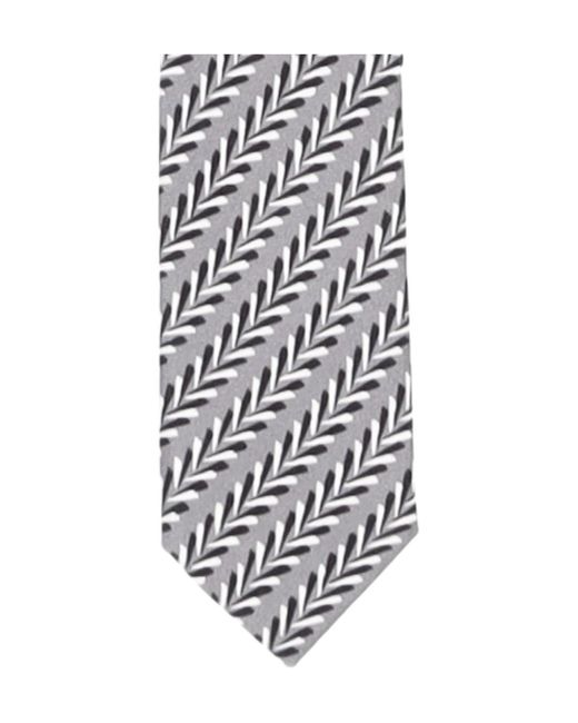 Prada White Geometric Tie for men