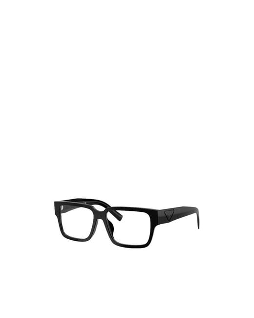 Prada White Eyewear Rectangle Frame Glasses for men