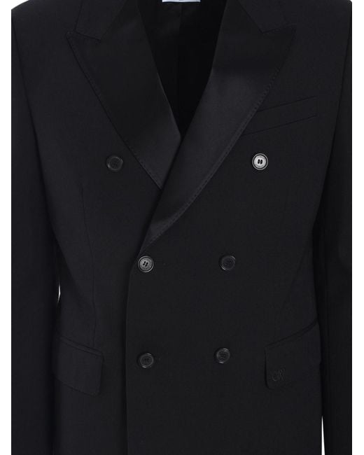 Off-White c/o Virgil Abloh Black Double-Breasted Blazer for men