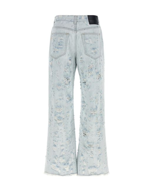 Haikure Blue Winny Distressed Wide-Leg Jeans