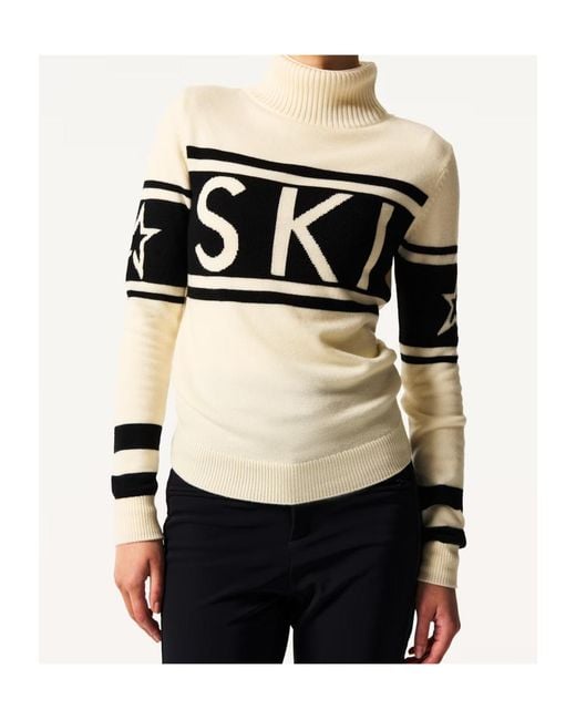 Perfect Moment Black Schild Intarsia Knit Sweater