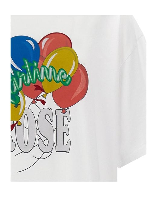 Martine Rose White Logo Print T-Shirt for men