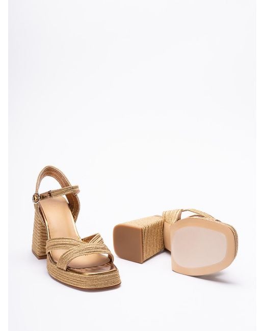 Castaner Castañer Valle Interwoven Metallic Slingback Sandals