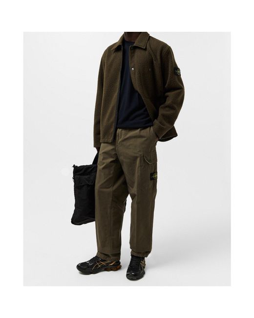 Stone Island Green Straight-Leg Casual Pants for men
