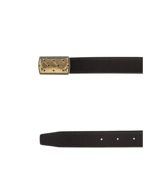 Bottega Veneta White Square Buckle Belt for men