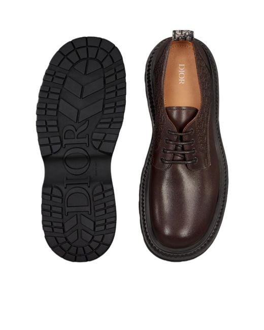Dior Brown Buffalo Derby Shoe for men