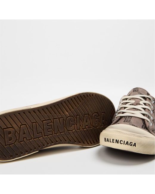Balenciaga Brown Lace-Up Low-Top Sneakers