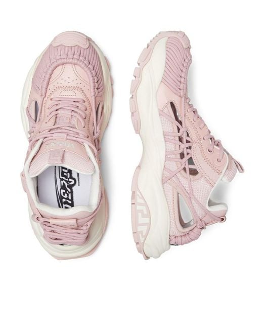 Versace Pink Mercury M-Vs-01 Lace-Up Sneakers