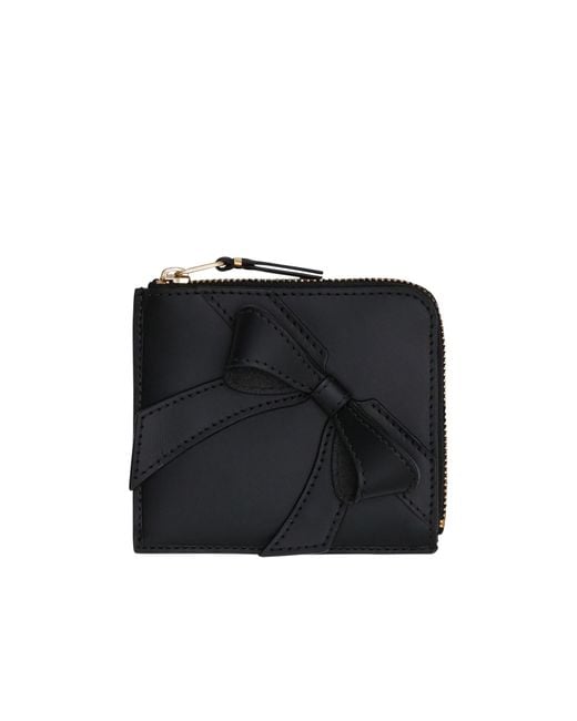 Comme des Garçons Black Comme Des Garçons Wallet Big Bow Zipped Wallet for men