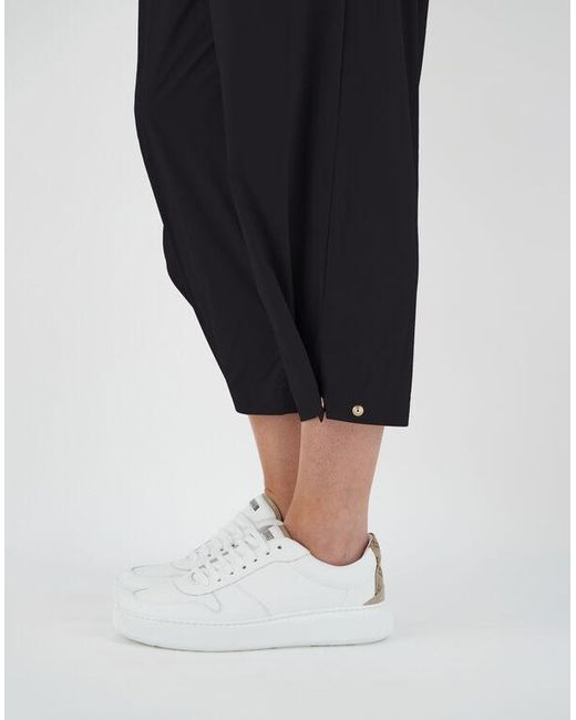 Herno Blue Lightweight Drawstring Cropped Trousers