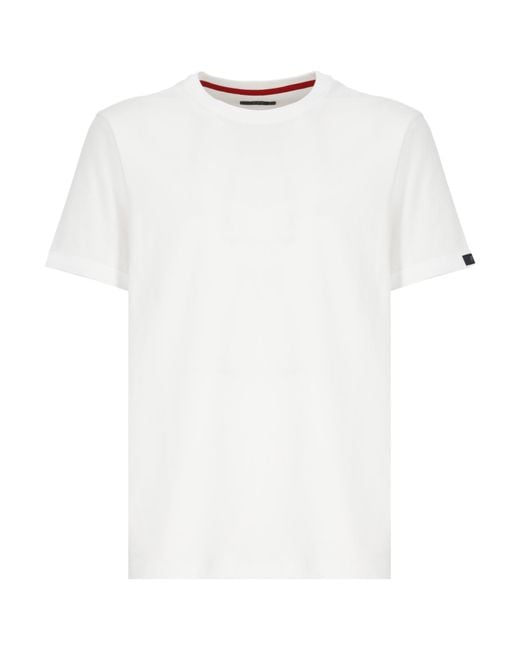 Fay White Crew Neck T-Shirt for men