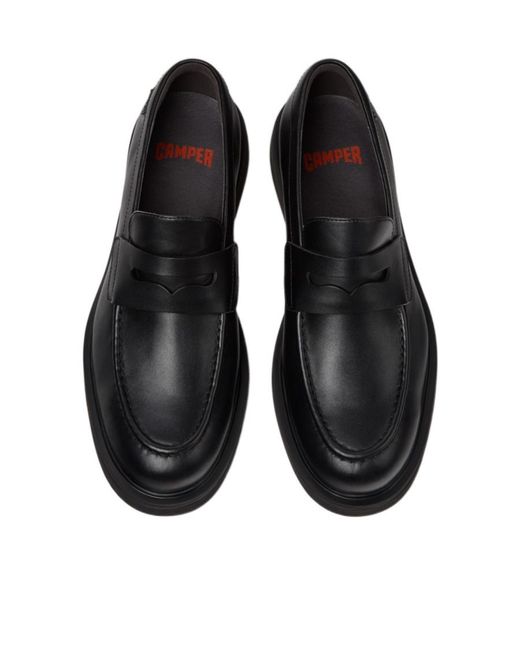 Camper Black Round-Toe Casual Shoes for men