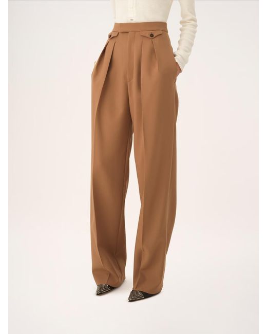Chloé Natural Flap-Pockets Trousers
