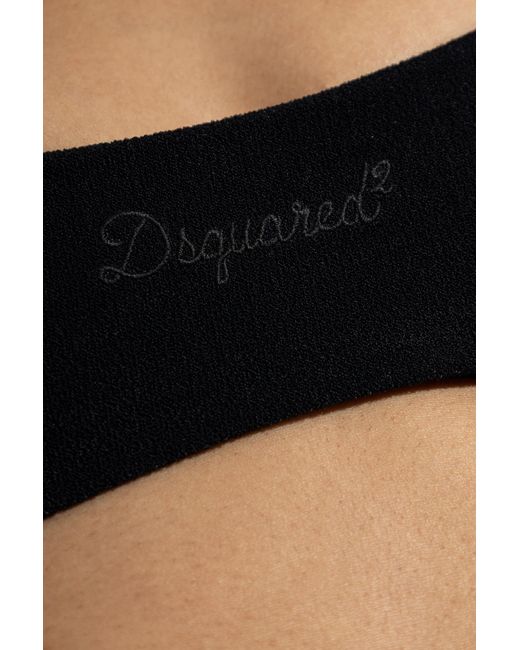 DSquared² Black Backless Bikini Top