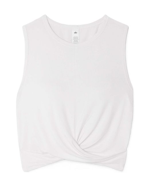 Alo Yoga White Sleeveless Vest