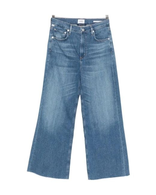Citizens of Humanity Blue Lyra Raw-Cut Jeans