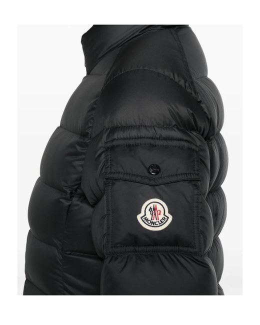 Moncler Black Igesse High Neck Quilted Coat