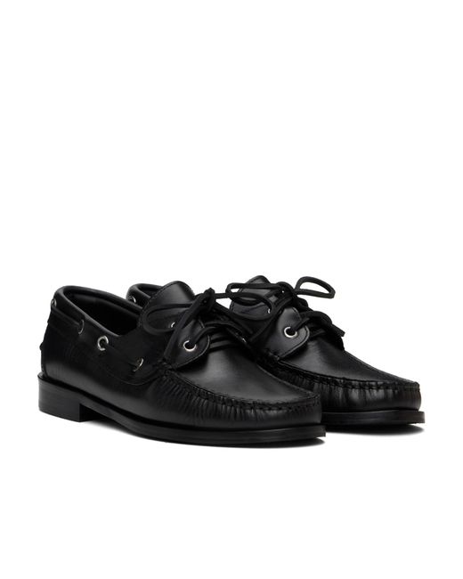 Aeyde Black Pleated Loafers