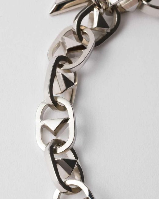 Prada Metallic Chain Bracelet for men