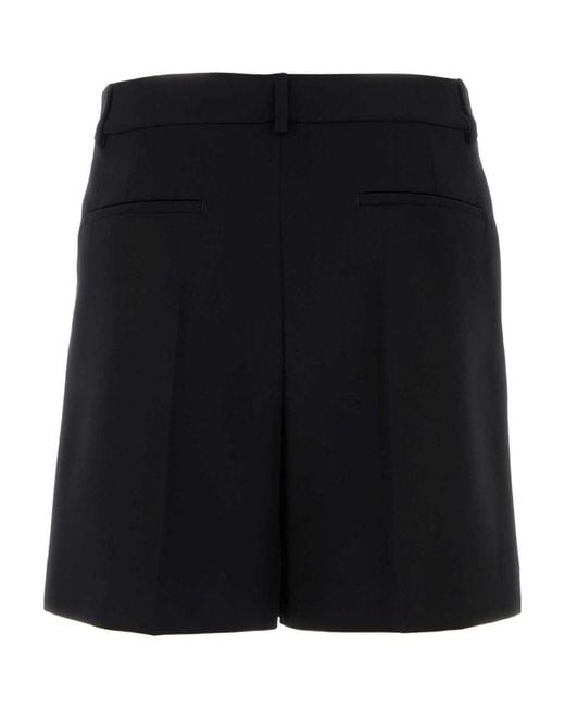Valentino Black Wide-Leg Tailored Shorts for men