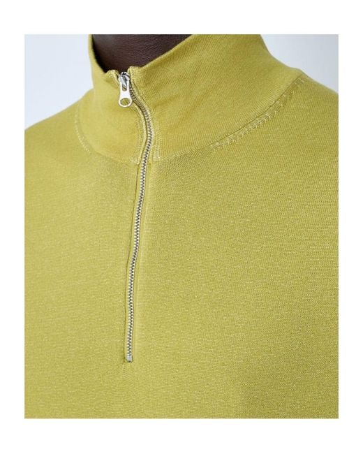 C P Company Green Half Zip Knit Pullover for men