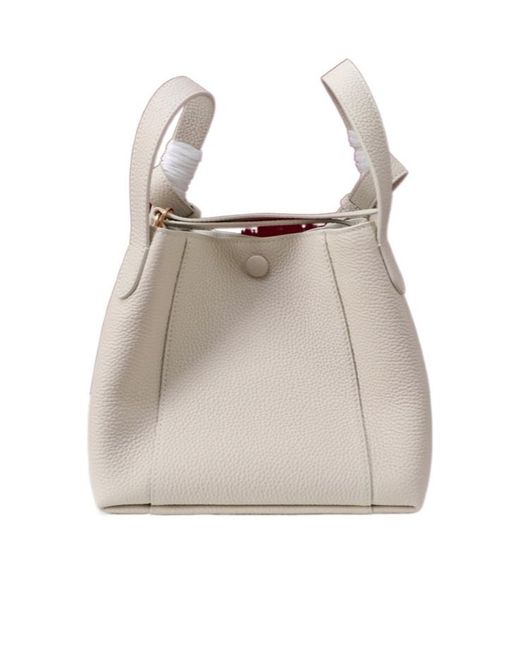 Dior White Small Signature Bucket Bag