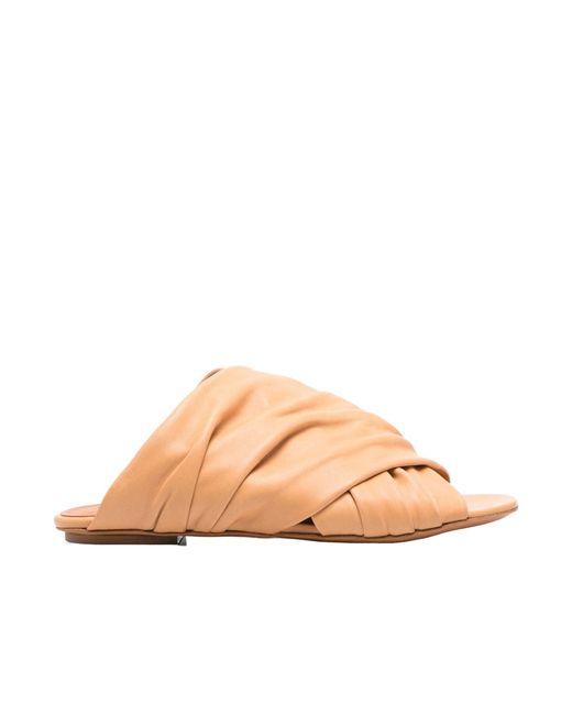 Forte_forte Pink Leather Slides