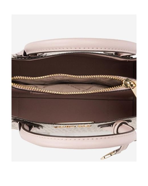 Michael Kors Natural Logo Jacquard Shoulder Bag