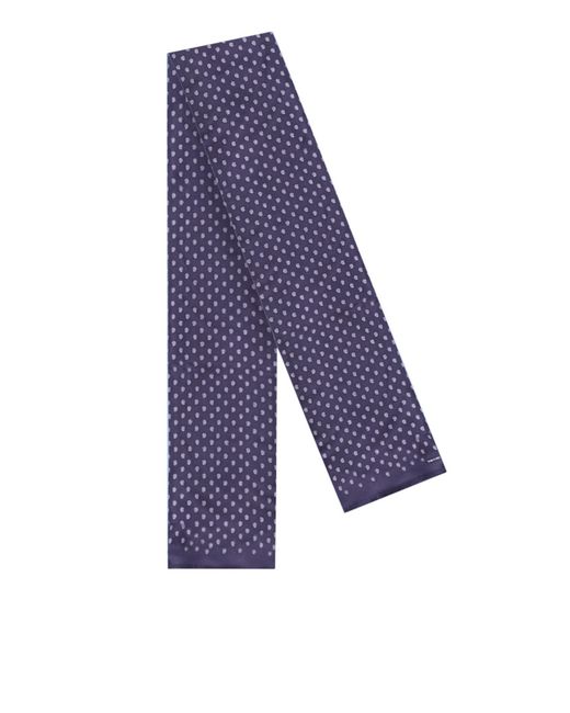Tom Ford Blue Paisley Logo Scarf for men
