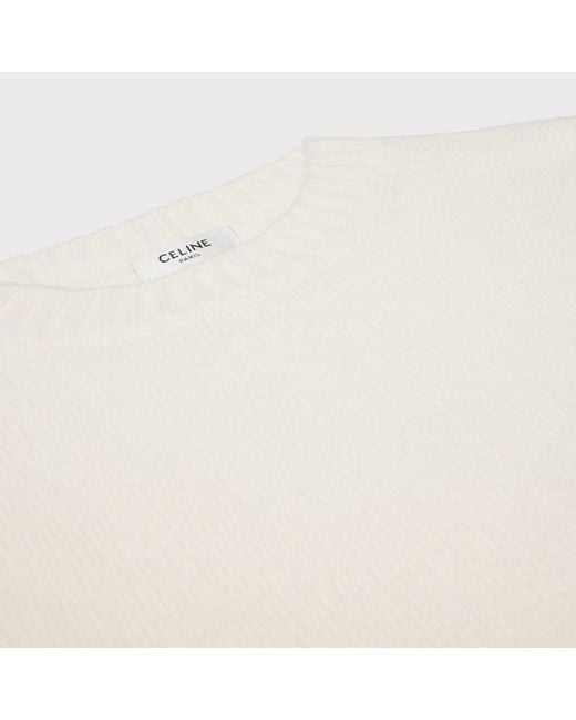 Céline White Crewneck Sweater