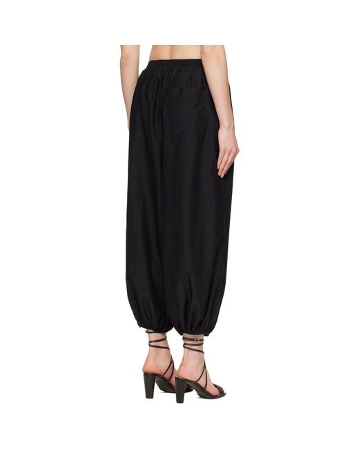 Loulou de Saison Black Elastic-Waist Trousers