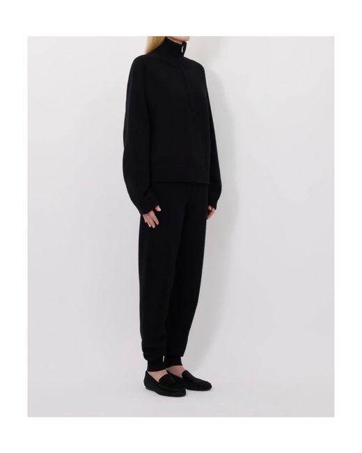 Loulou de Saison Black Dries Zip-Front Sweater