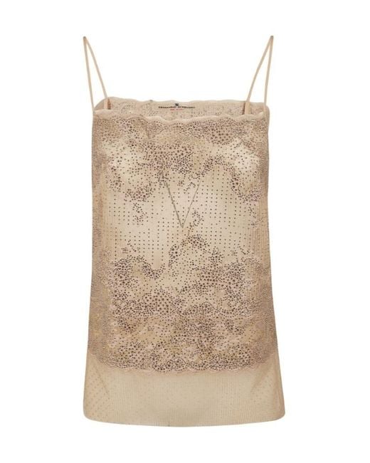 Ermanno Scervino Natural Sleeveless Vest