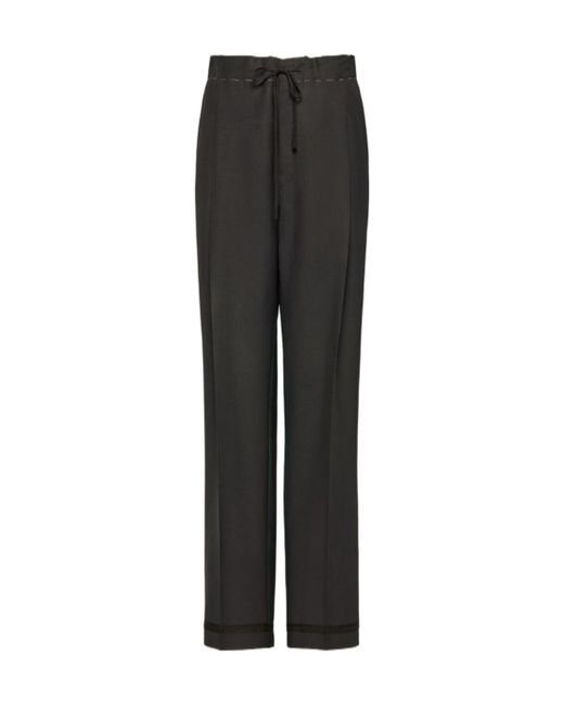 Maison Margiela Black Wide-Leg Trousers