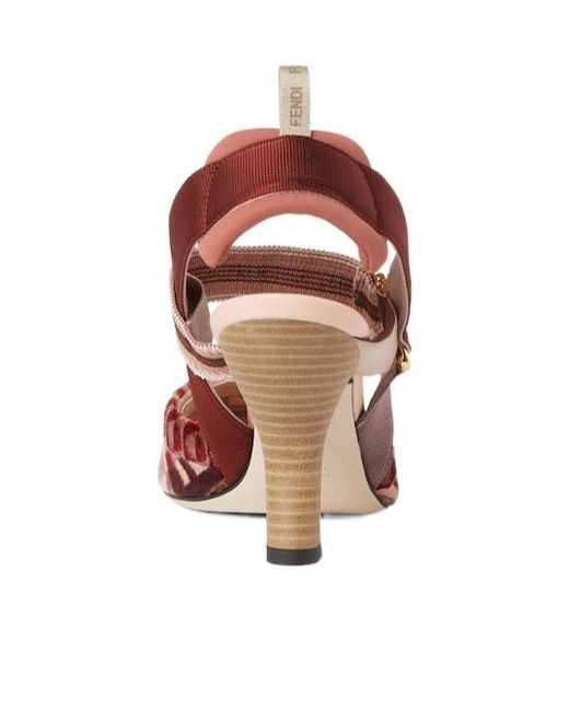 Fendi Pink Colibrì Pointed-Toe Slingback Pumps