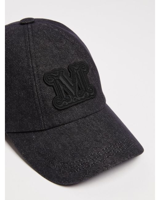 Max Mara Blue Denim Baseball Cap