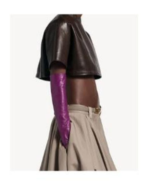 Balenciaga Brown Cropped Leather Top