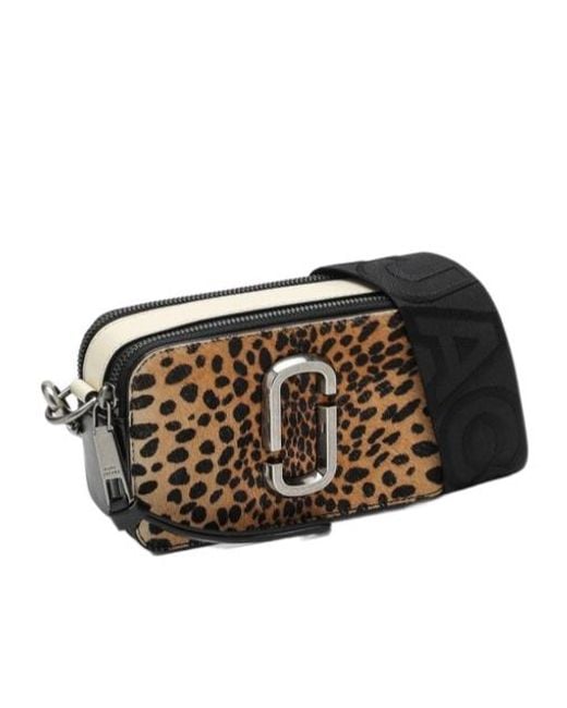 Marc Jacobs Black The Cheetah Leopard Printed Snapshot Bag