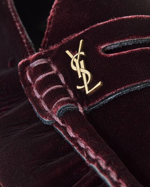 Saint Laurent Brown Round-Toe Loafers