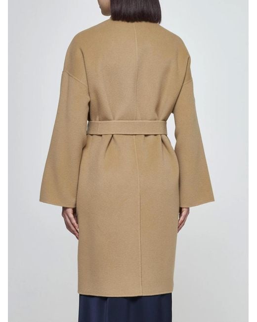 Weekend by Maxmara Natural Eris Belted Long-Sleeved Coat