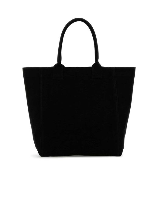 Isabel Marant Black Yenky Logo Printed Tote Bag
