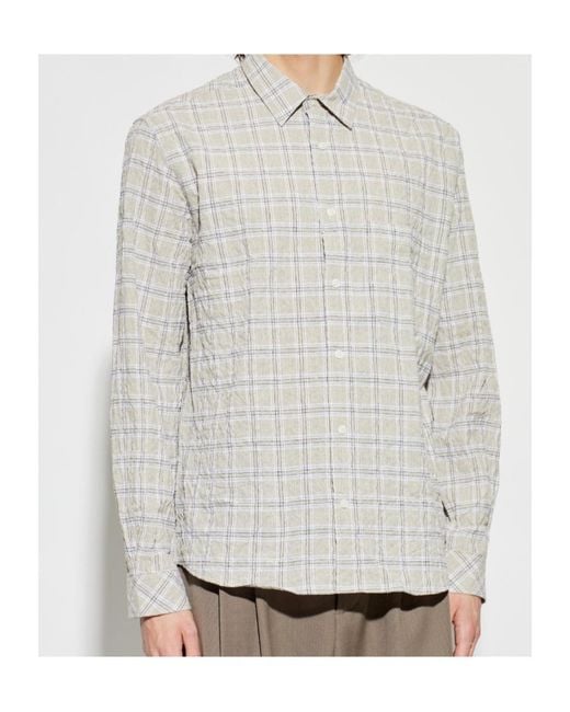 Samsøe & Samsøe White Checked Shirt for men