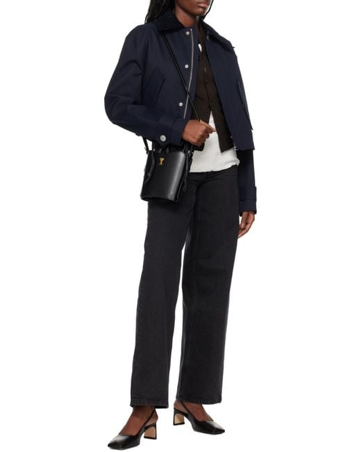 AMI Blue Ami Long Sleeved Short Jacket