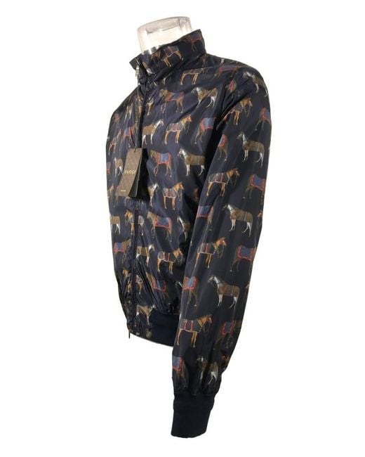 Gucci Blue Long-Sleeved Casual Jacket for men